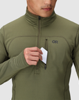 Outdoor Research Men's Vigor Half Zip Grid Fleece