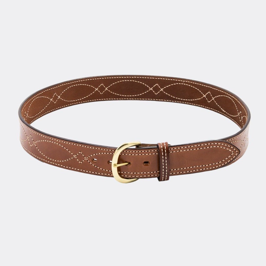 Apparel - Belts - Uniform - Bianchi Model B9 Reversible Fancy Stitched Leather Gun Belt 1.75"