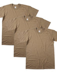 Apparel - Tops - Base Layer - Soffe Military US Navy 100% Cotton T-Shirt Undershirt 3-Pack - Coyote Brown