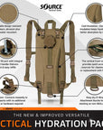 Gear - Bags - Hydration Packs - SOURCE Tactical Hydration Pack W/ Bladder (3L / 100oz)