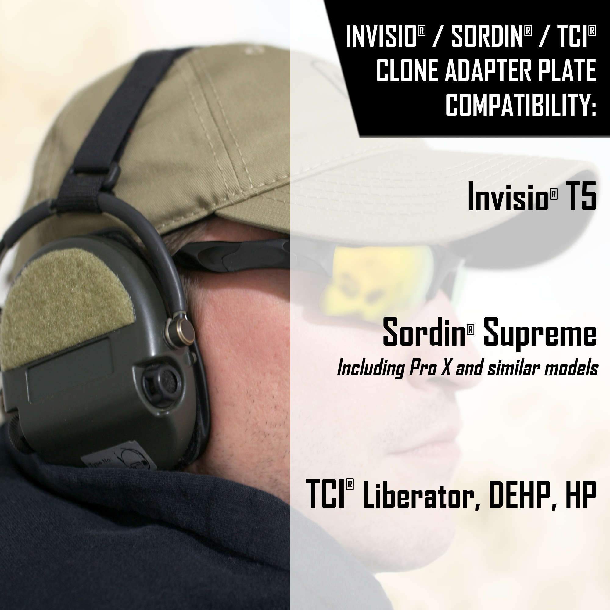 Gear - Protection - Ears - Noisefighters Adapter Plates - 3M Peltor Tactical Headsets