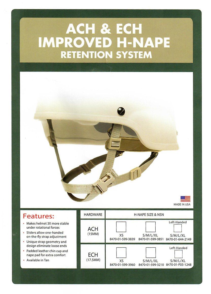 Gear - Protection - Helmet Parts - USGI Ops-Core ACH/ECH IRS Improved Retention System H-Nape Helmet Chin Strap