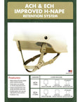 Gear - Protection - Helmet Parts - USGI Ops-Core ACH/ECH IRS Improved Retention System H-Nape Helmet Chin Strap