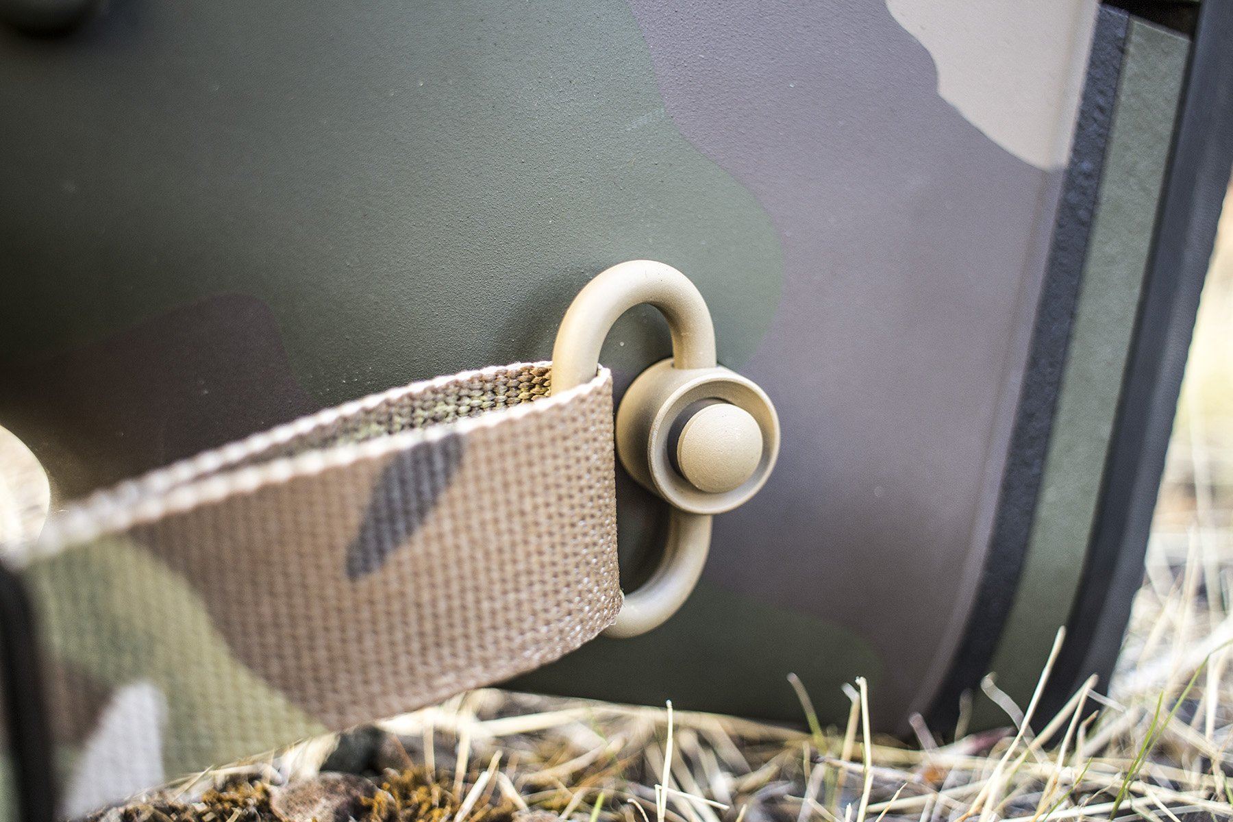Gear - Weapon - Retention - GrovTec Heavy Duty Push Button CERAKOTE™ Sling Swivel Set - Desert Sand