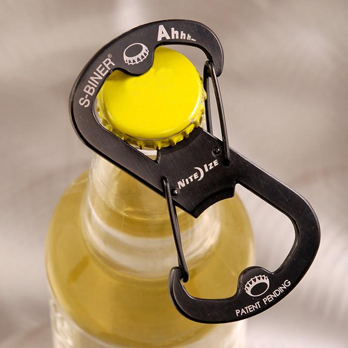 Supplies - EDC - Keychains - Nite Ize S-Biner Ahhh - Steel Carabiner W/ Bottle Opener