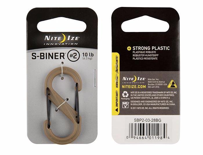 Supplies - EDC - Keychains - Nite Ize S-Biner Dual Carabiner Plastic, Size