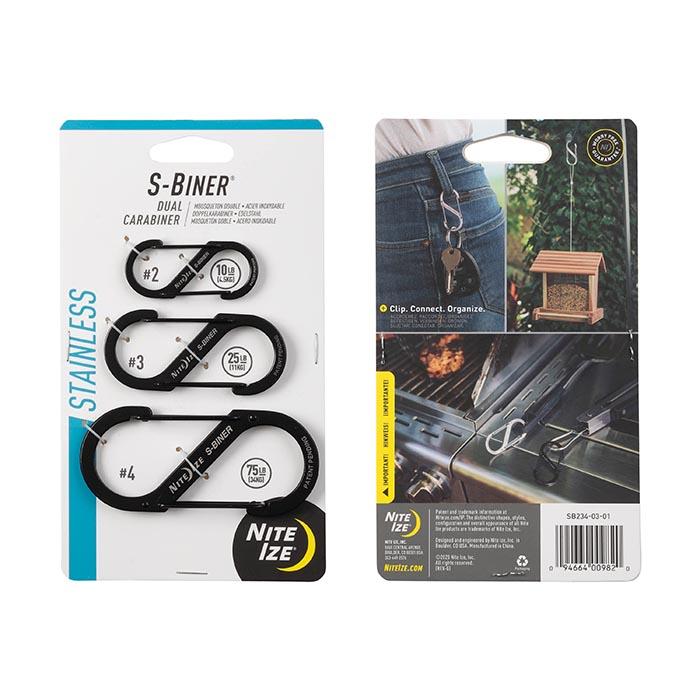 Supplies - EDC - Keychains - Nite Ize S-Biner Stainless Steel Combo 3-Pack