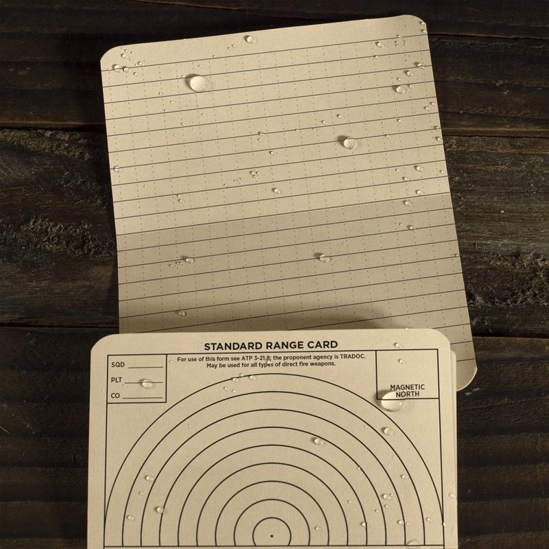 Supplies - EDC - Notebooks - Rite In The Rain RC991T Tactical Combat Cards - Range Form
