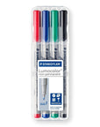 Supplies - EDC - Pens - Staedtler Non-Permanent Fine Point Map Markers, Assorted Colors (4 Count)