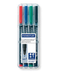 Supplies - EDC - Pens - Staedtler Permanent Fine Point Map Markers, Assorted Colors (4 Count)