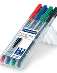 Supplies - EDC - Pens - Staedtler Permanent Fine Point Map Markers, Assorted Colors (4 Count)