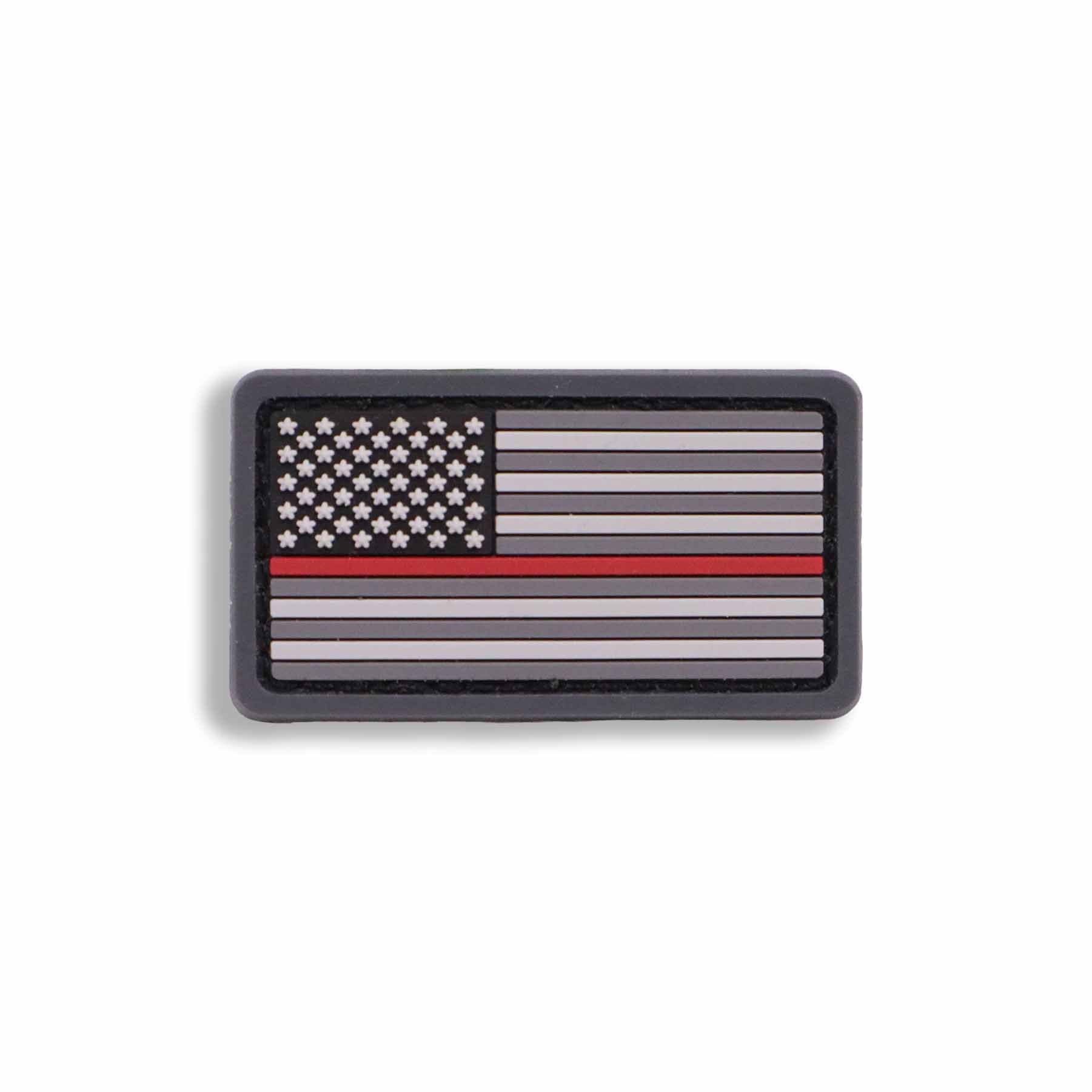 Supplies - Identification - Morale Patches - Mil-Spec Monkey PVC Thin Red Line Mini US Flag