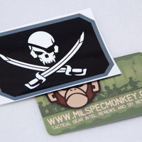 Supplies - Identification - Stickers - Mil-Spec Monkey Pirate Skull Flag Decal Sticker
