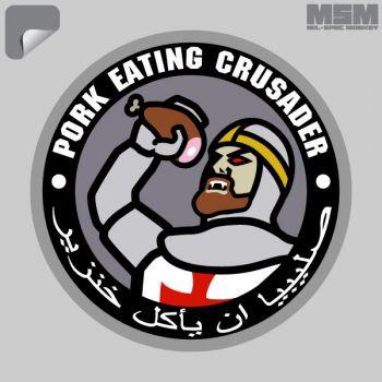 Supplies - Identification - Stickers - Mil-Spec Monkey Pork Eating Crusader Decal Sticker