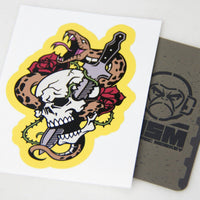 Supplies - Identification - Stickers - Mil-Spec Monkey Skull Snake 1 Decal Sticker