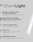 Supplies - Lights - Strobes & Markers - Cyalume 6" Tactical ChemLight - WHITE, 8 Hour (10 Pack)