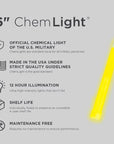 Supplies - Lights - Strobes & Markers - Cyalume 6" Tactical ChemLight - YELLOW, 12 Hour (10 Pack)