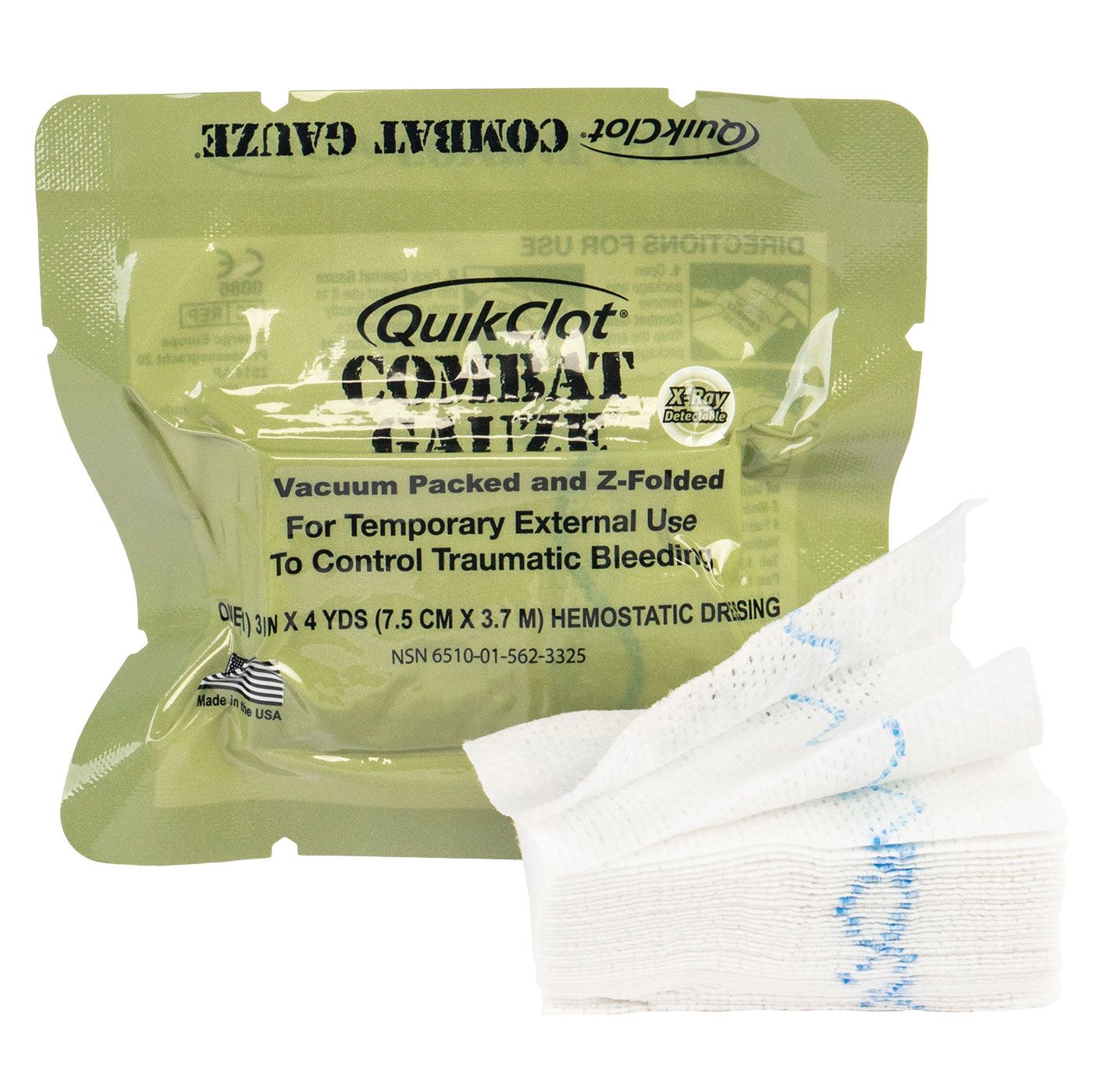 Supplies - Medical - Bandages - Quikclot Z-Fold Hemostatic Combat Gauze