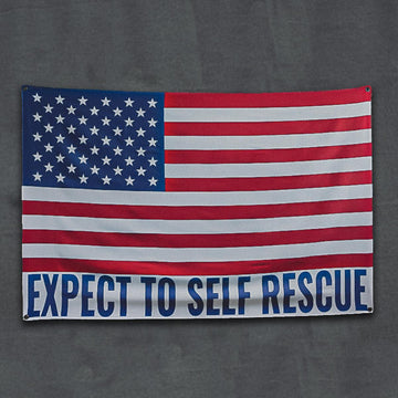 Thirty Seconds Out Expect To Self Rescue America 3x5' Flag