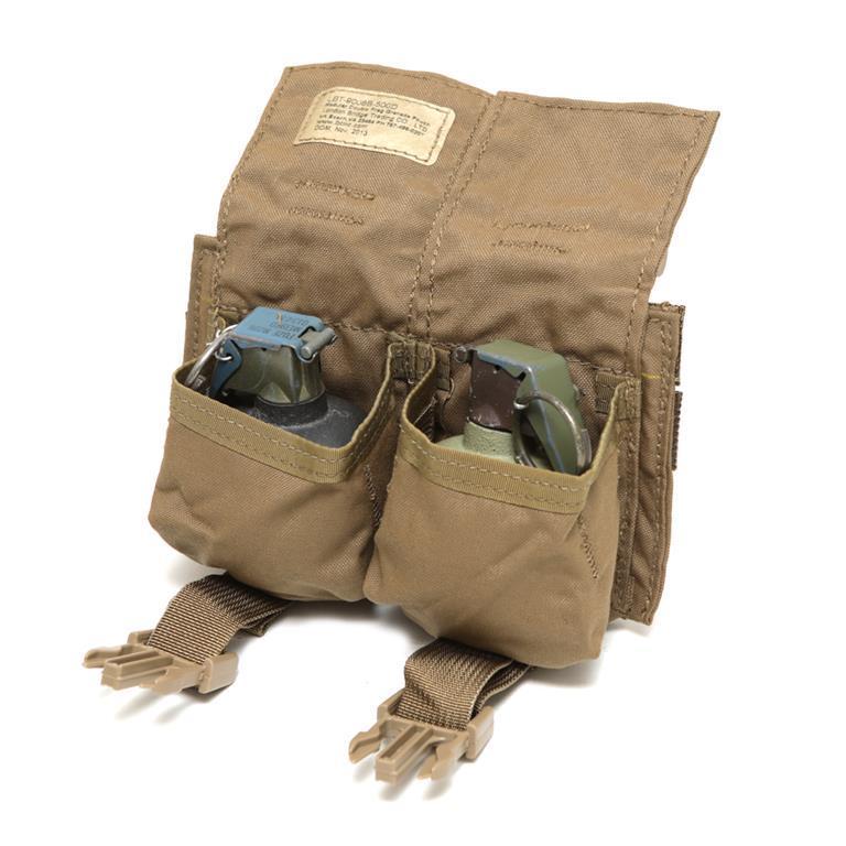 Gear - Pouches - Grenade - London Bridge Trading LBT-9008B-500D Double Frag Grenade Pouch - Coyote Brown