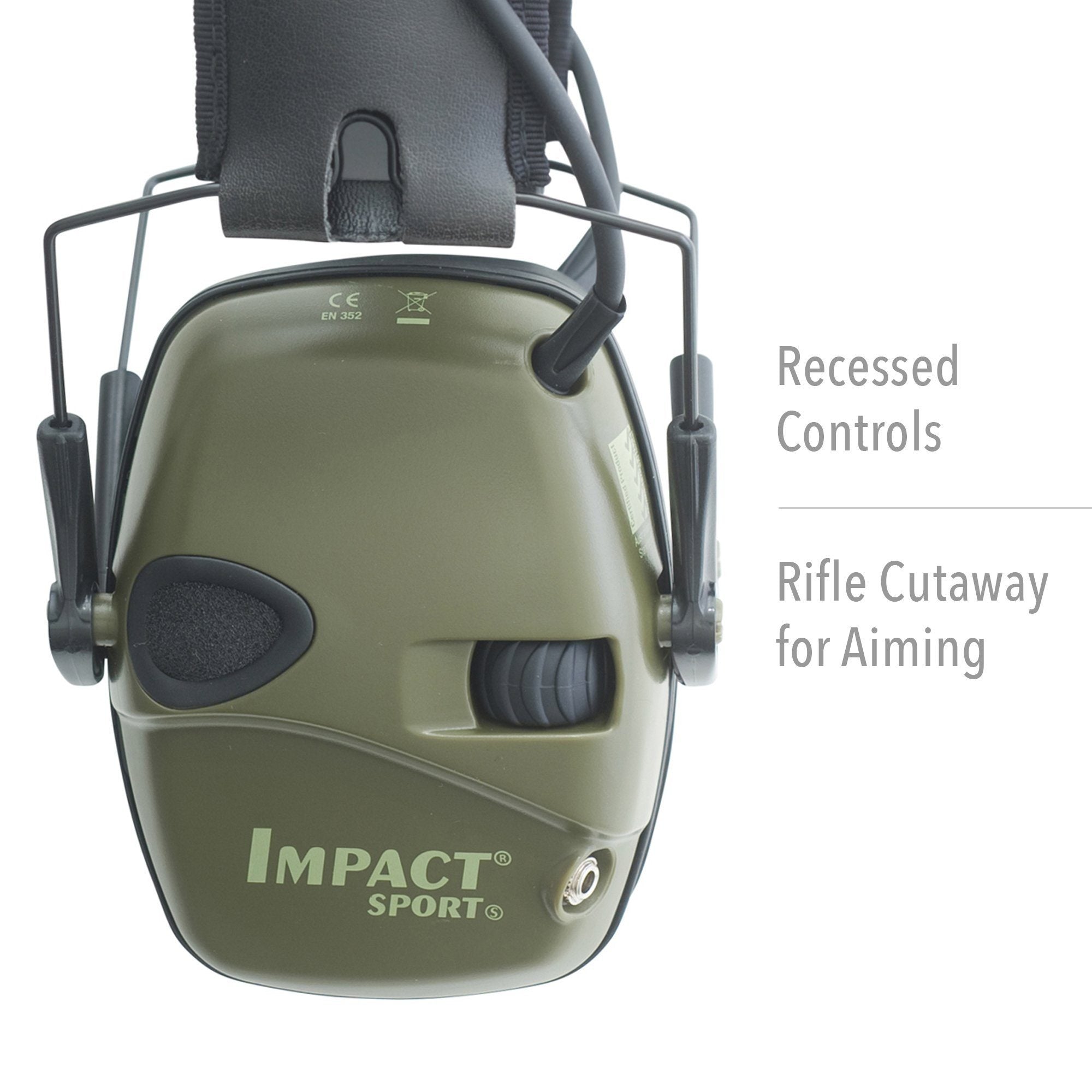 Gear - Protection - Ears - Howard Leight Impact Sport Electronic Earmuffs - Hunter Green