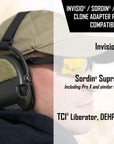 Gear - Protection - Ears - Noisefighters Adapter Plates - MSA Sordin / TCI Liberator / Invisio T5