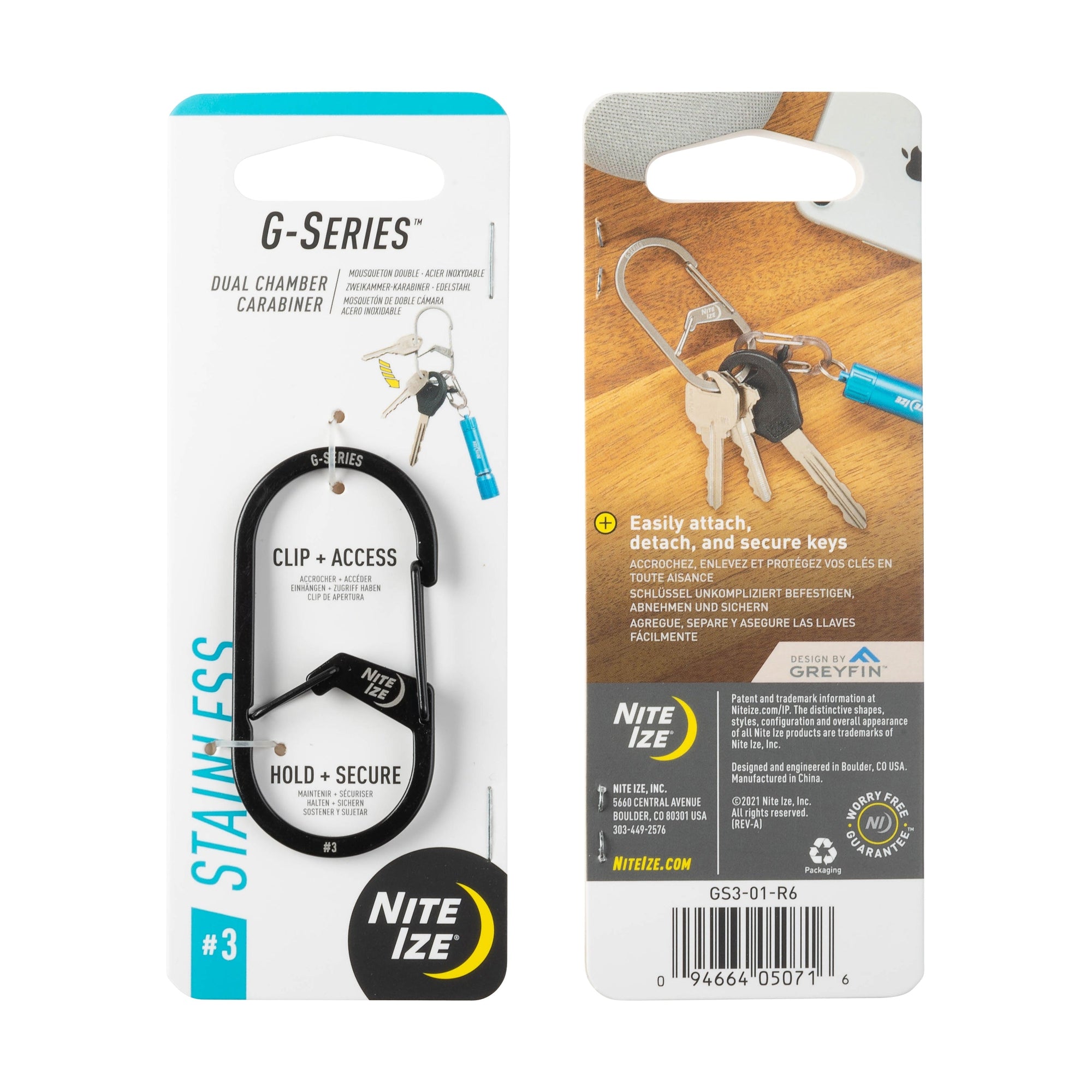 Supplies - EDC - Keychains - Nite Ize G-Series™ Dual Chamber Carabiner