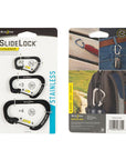 Supplies - EDC - Keychains - Nite Ize SlideLock Carabiner Stainless Steel Combo 3-Pack