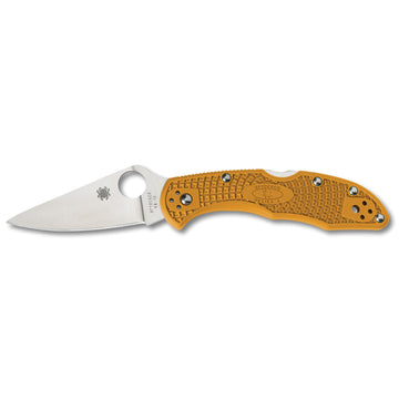 Supplies - EDC - Knives - Spyderco Delica 4 Folding Knife - Plain Edge, Orange