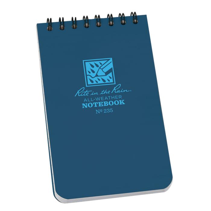 Supplies - EDC - Notebooks - Rite In The Rain 235 Top-Spiral 3x5" Notebook - Blue