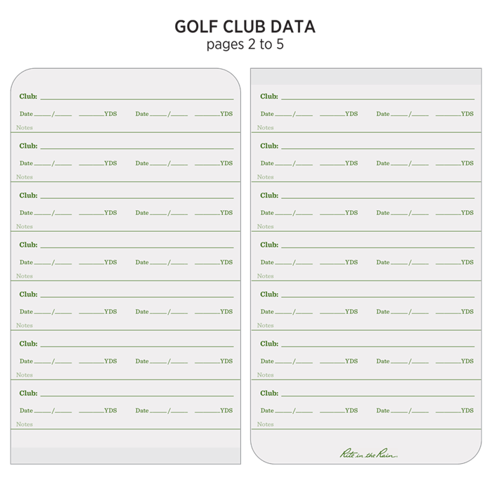 Supplies - EDC - Notebooks - Rite In The Rain #4 Golf Notebook