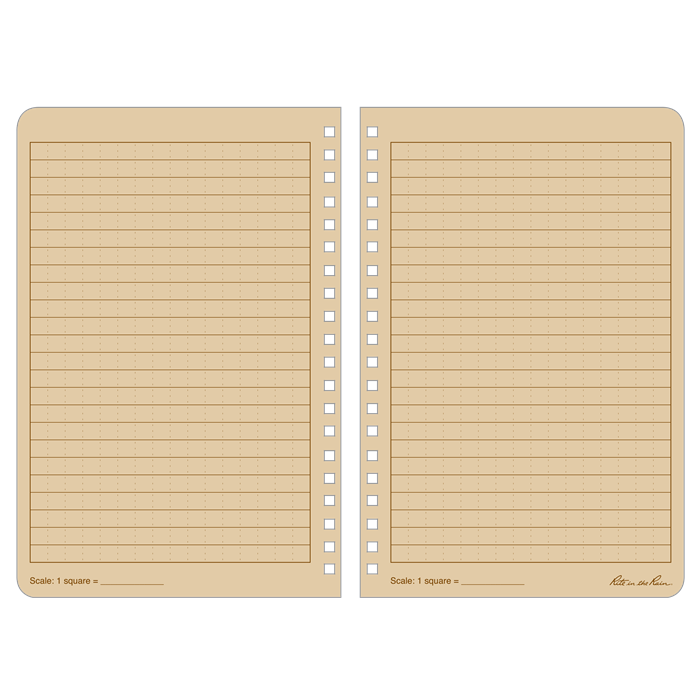 Supplies - EDC - Notebooks - Rite In The Rain 973T Side-Spiral 4 5/8 X 7" Notebook - Tan