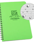 Supplies - EDC - Notebooks - Rite In The Rain HV973 Side-Spiral 4 5/8 X 7" Notebook - Hi-Vis Green