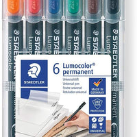 Supplies - EDC - Pens - Staedtler Permanent Superfine Point Map Markers, Assorted Colors (6 Count)