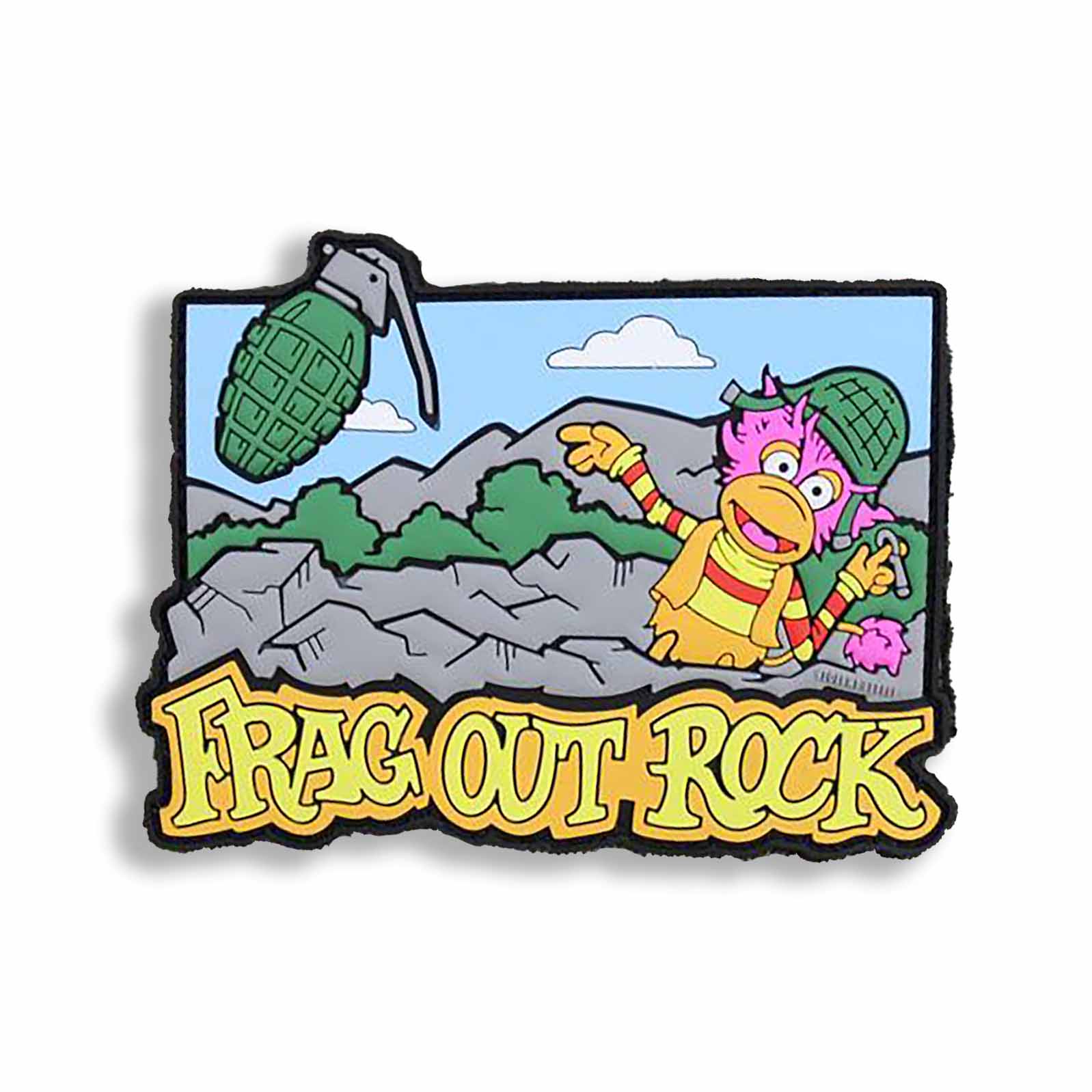 Supplies - Identification - Morale Patches - Violent Little Frag Out Rock Morale Patch