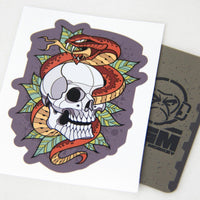Supplies - Identification - Stickers - Mil-Spec Monkey Skull Snake 2 Decal Sticker