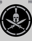 Mil-Spec Monkey Spartan Helmet Stencil Decal Sticker