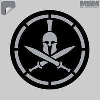 Mil-Spec Monkey Spartan Helmet Stencil Decal Sticker