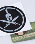 Supplies - Identification - Stickers - Mil-Spec Monkey Spartan Helmet Stencil Decal Sticker