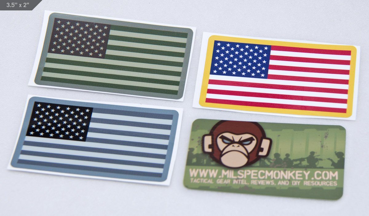 Supplies - Identification - Stickers - Mil-Spec Monkey US Flag (Forward) Decal Sticker