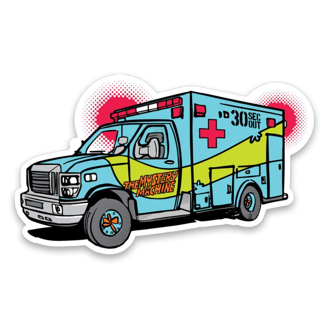 Supplies - Identification - Stickers - Thirty Seconds Mystery Machine Ambulance Sticker