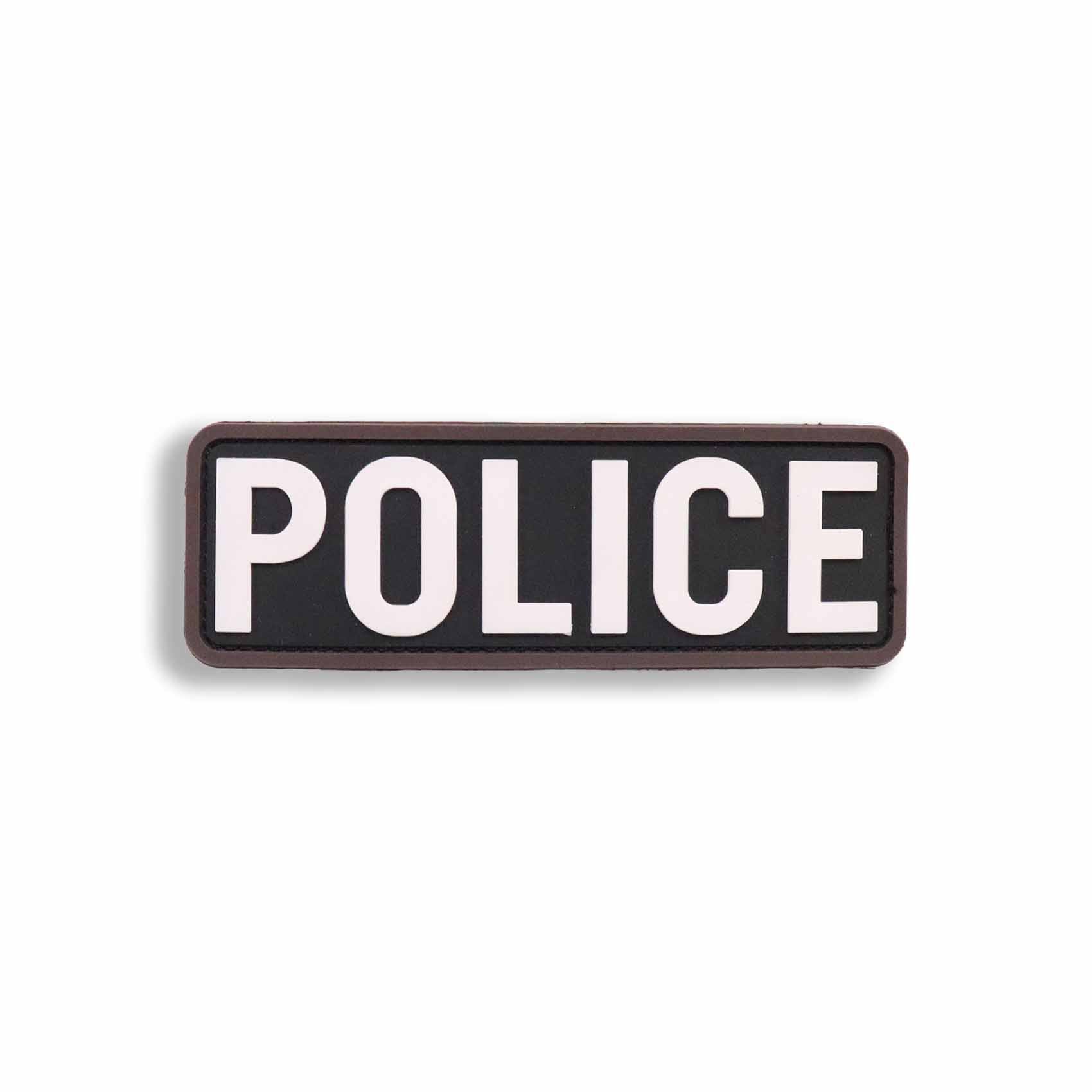 Supplies - Identification - Uniform Patches - Mil-Spec Monkey POLICE Placard 6x2" PVC Plate Carrier Patch