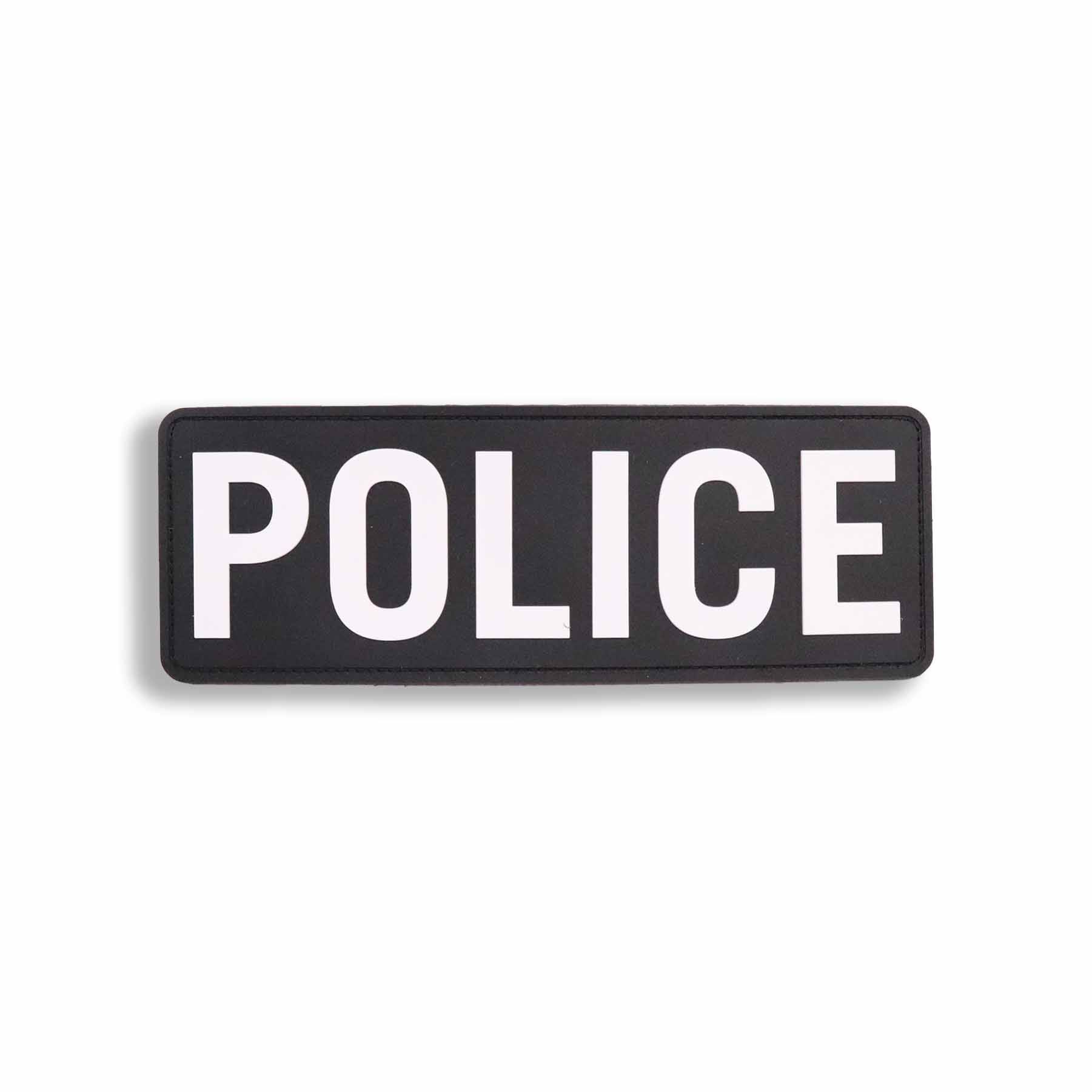 Supplies - Identification - Uniform Patches - Mil-Spec Monkey POLICE Placard 8.5x3" PVC Plate Carrier Patch