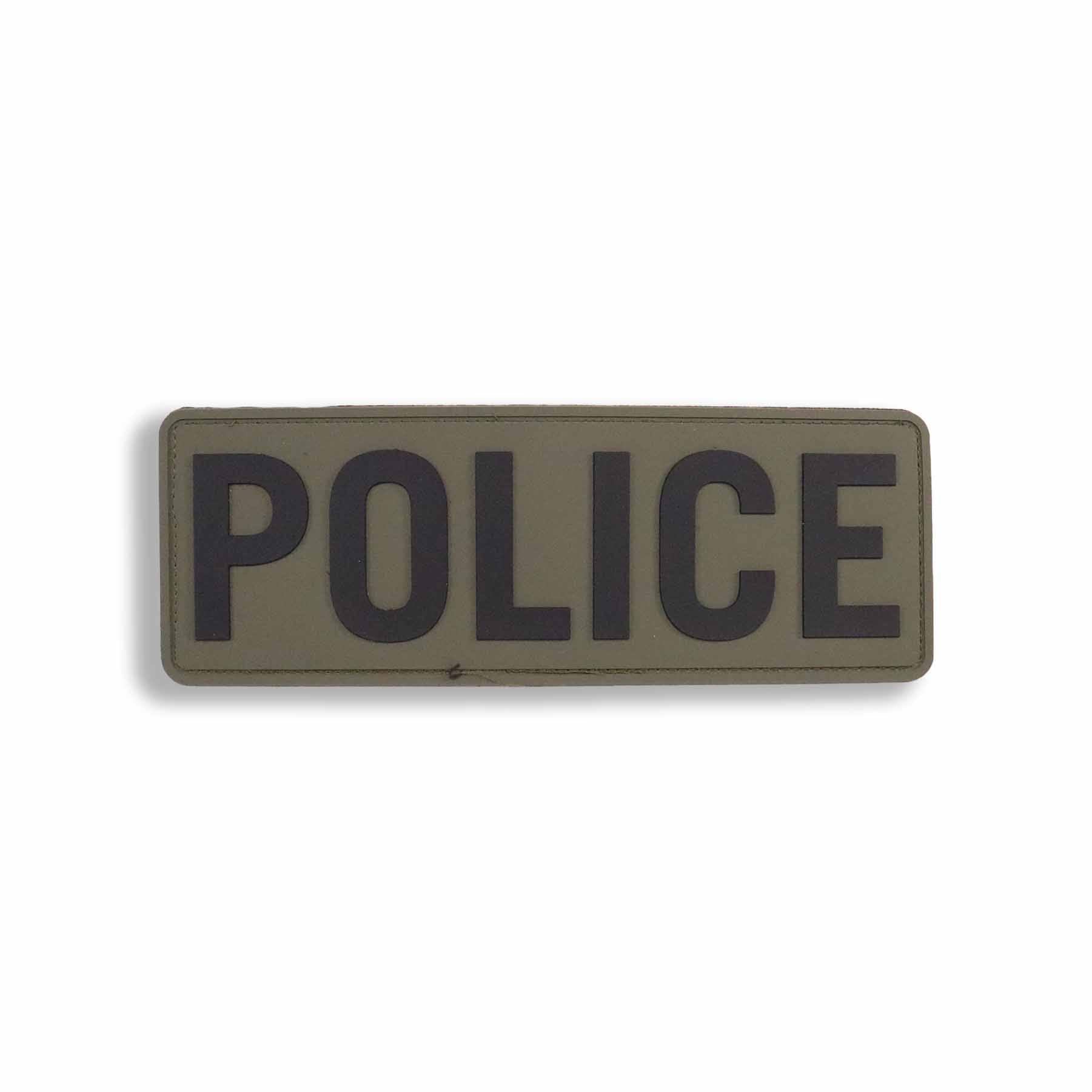 Supplies - Identification - Uniform Patches - Mil-Spec Monkey POLICE Placard 8.5x3" PVC Plate Carrier Patch