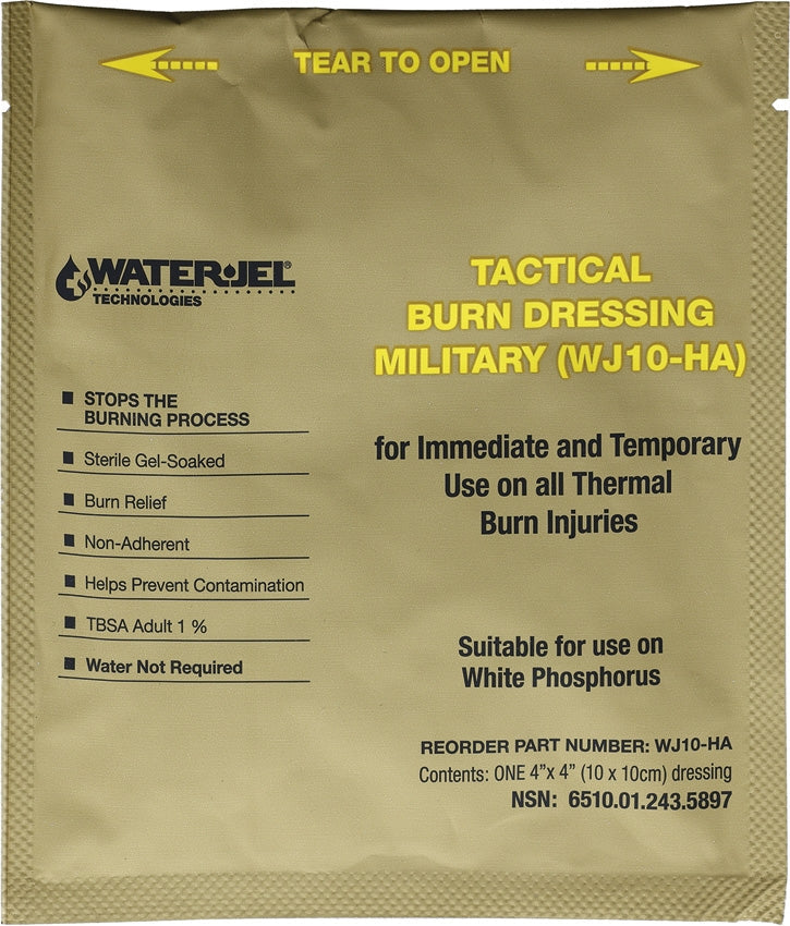 Supplies - Medical - Bandages - Water-Jel® Military Tactical Burn Dressing 4&quot; X 4&quot;