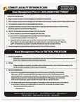 Supplies - Medical - Tools - North American Rescue Combat Casualty Reference Card