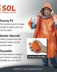 Supplies - Outdoor - Survival & Kits - Adventure Medical SOL® Heat Reflective Poncho